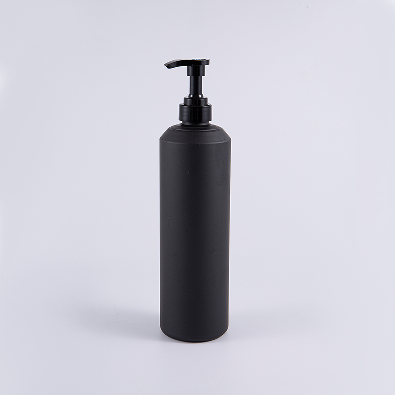 Fehér és fekete Soft Touch kerek, nagy méretű 1000 ml-es PE tisztító pumpás flakon Fehér és fekete Soft Touch kerek, nagy méretű 1000 ml-es PE tisztító pumpás flakon
