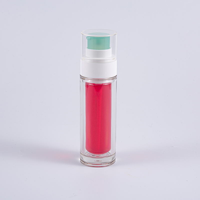 Átlátszó PETG palack többrétegű kompozit belső tasakkal 30 ml-es 50 ml-es vákuumpalack szivattyúval