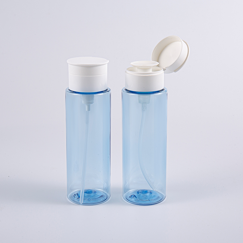 200 ml-es átlátszó kék sminklemosó flakonok