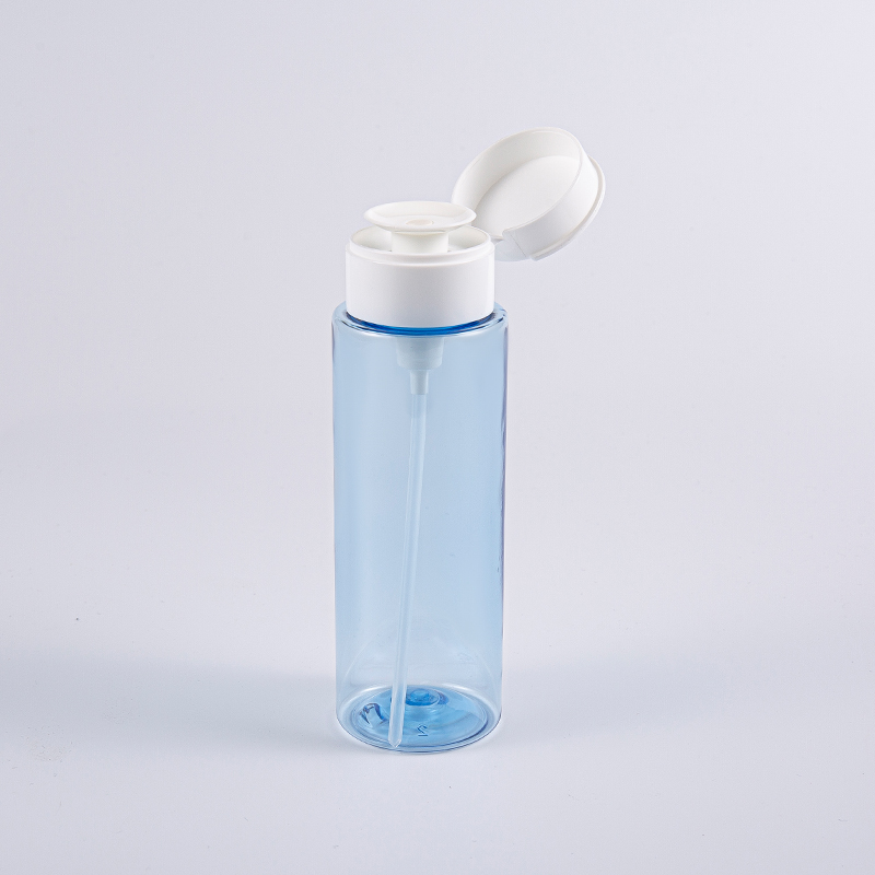 200 ml-es átlátszó kék sminklemosó flakonok