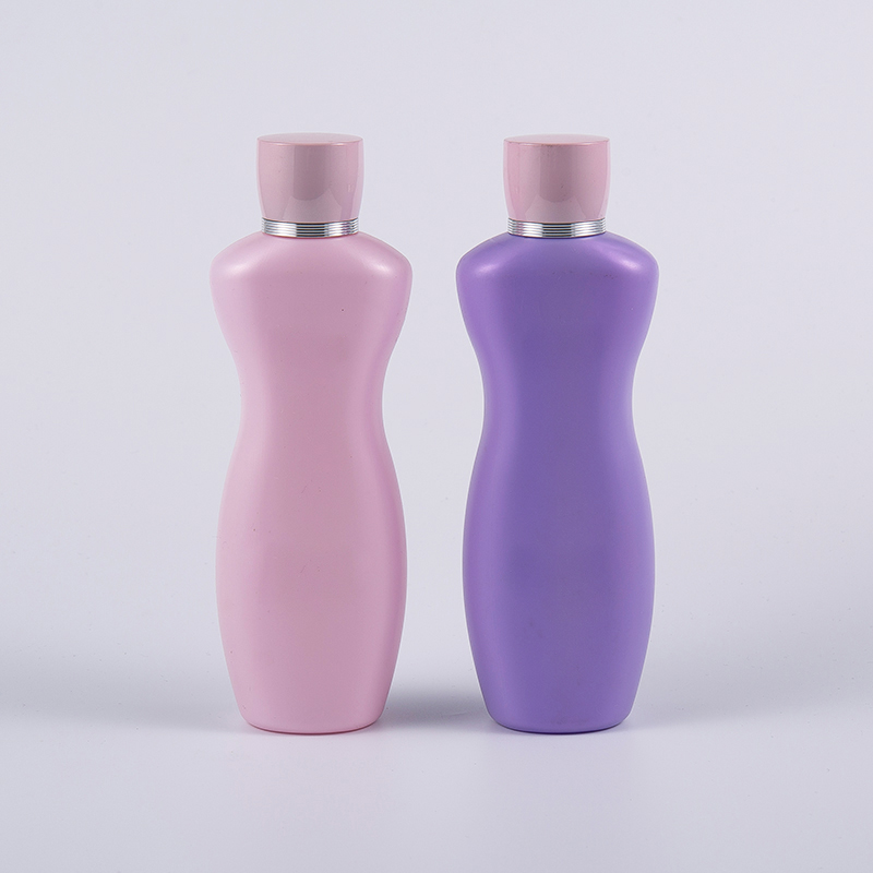 Pink Purple Color Ergonomic Shape 200ml PE testápoló fürdőmosó flakon